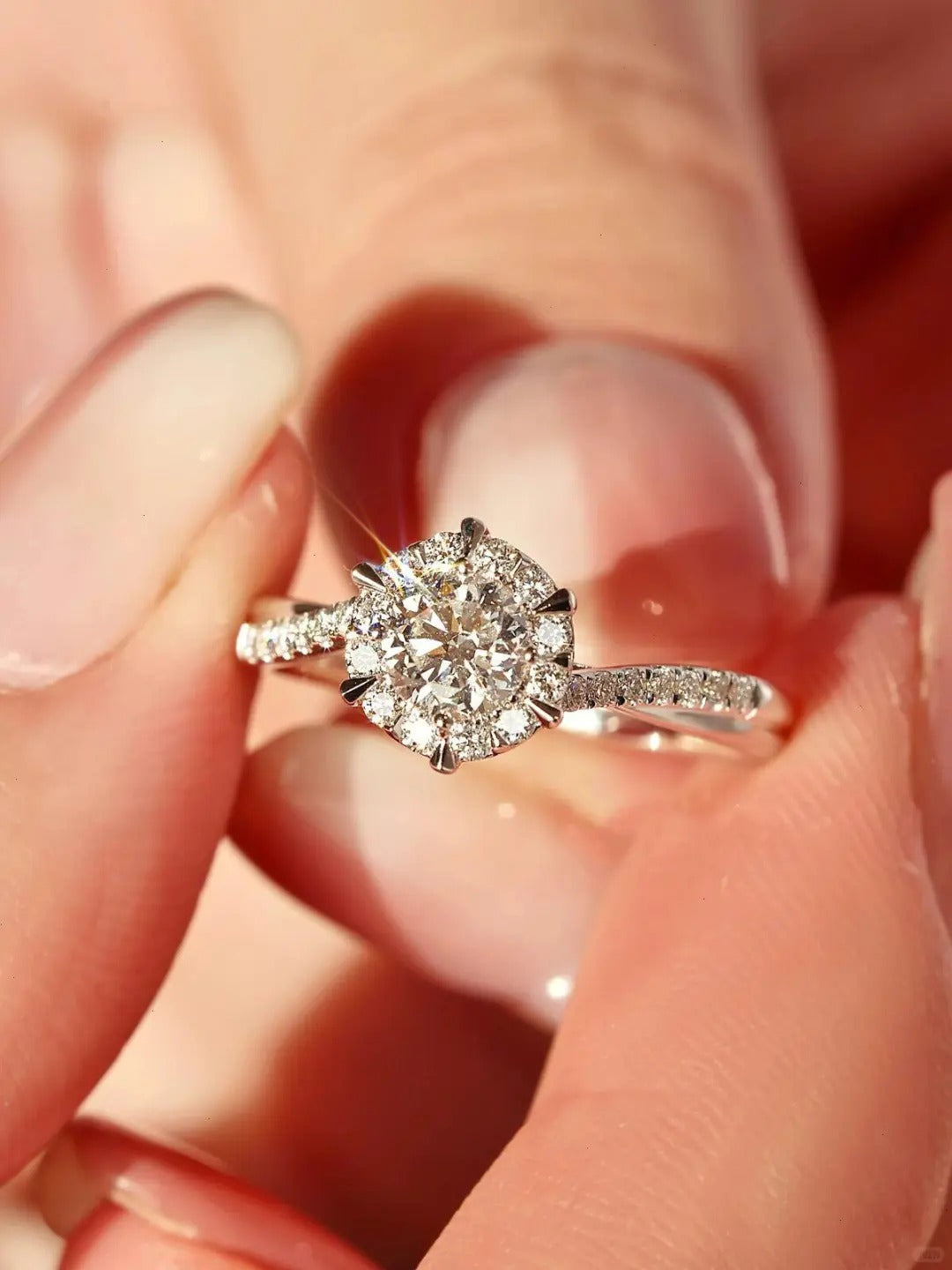 Nhẫn Bạc Nữ Moissanite 6 Li - Bạc Ý S925 - HuyK Viễn Chí Bảo
