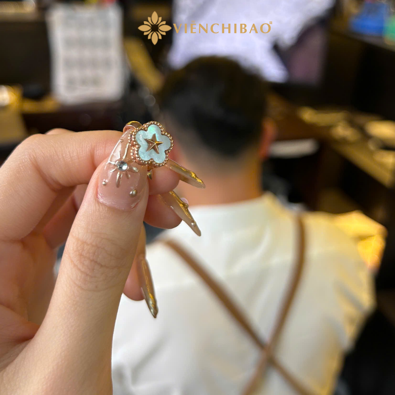 Bông Tai Sao Vàng Quốc Khánh - Bạc S925 - B4029251 - HuyK Viễn Chí Bảo