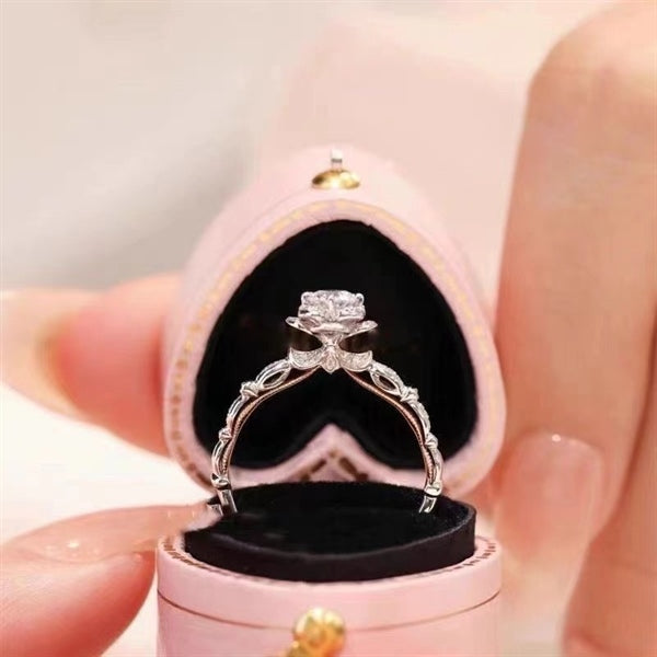 Nhẫn Đoá Hoa Moissanite - Bạc Ý S925 - N400710 - HuyK Viễn Chí Bảo