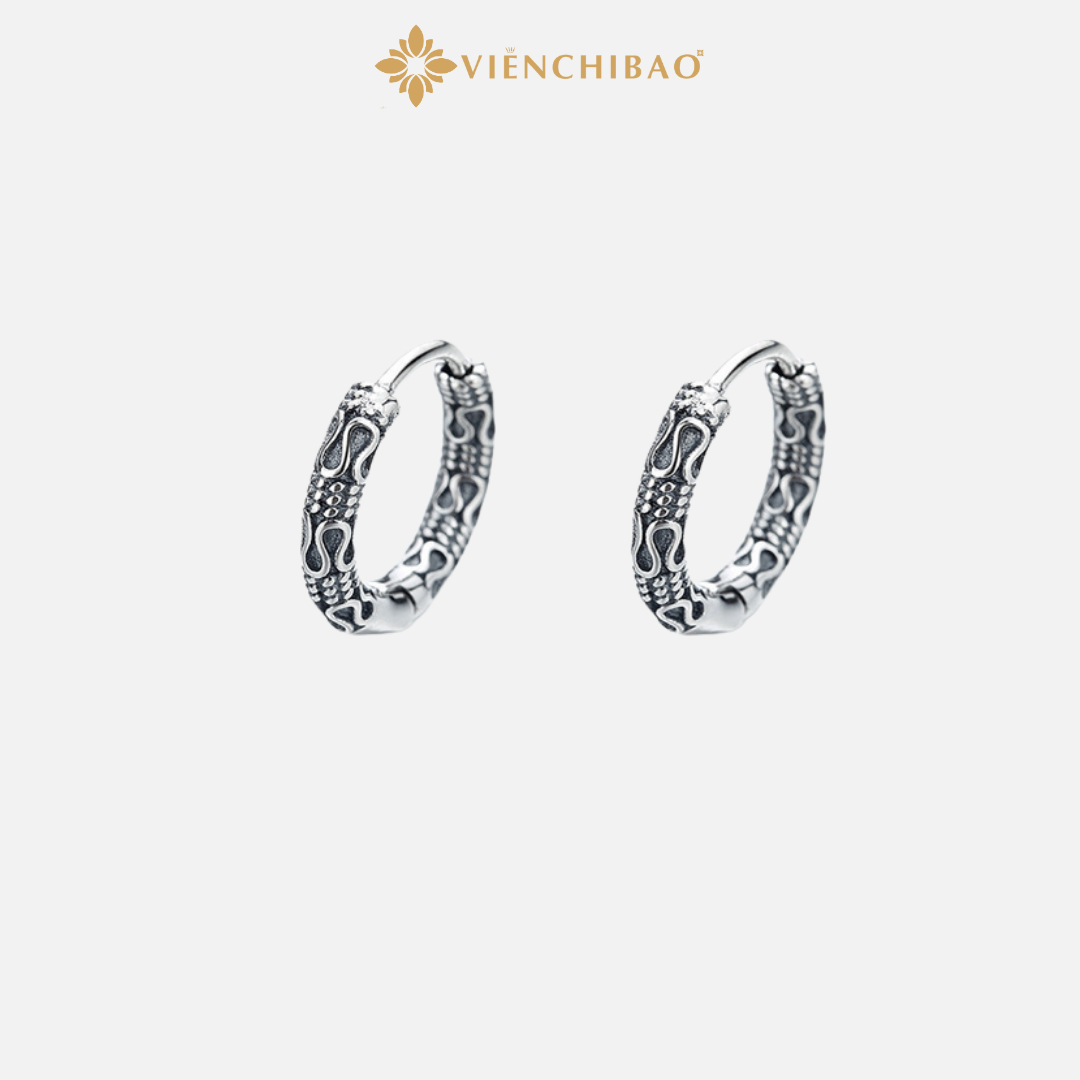 Bông Tai Kim Cang Hộ Mệnh - Bạc Thái S925 - B400199 - HuyK Viễn Chí Bảo