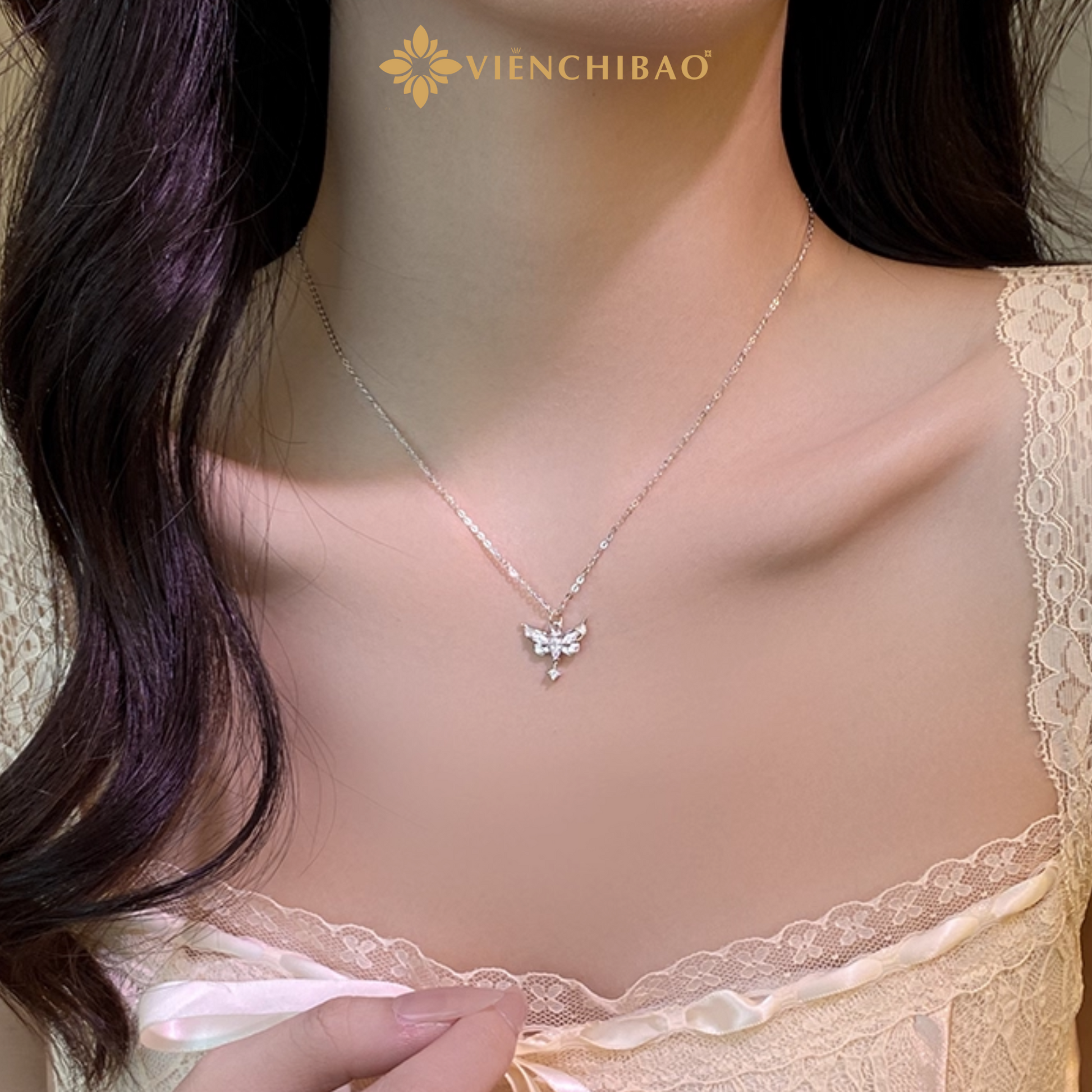 Dây Chuyền Cánh Thiên Thần - Bạc S999 - D401042 - HuyK Viễn Chí Bảo