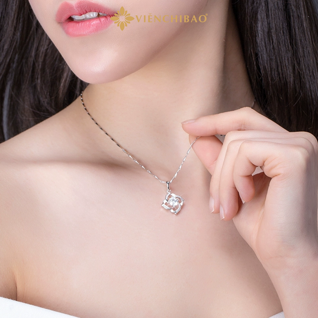 Dây Chuyền Cỏ 4 Lá Xoắn - Bạc S999 - D401045 - HuyK Viễn Chí Bảo
