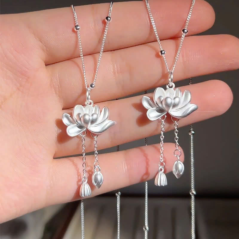 Dây chuyền Liên Hoa Bạc S990 - D000856 - HuyK Viễn Chí Bảo