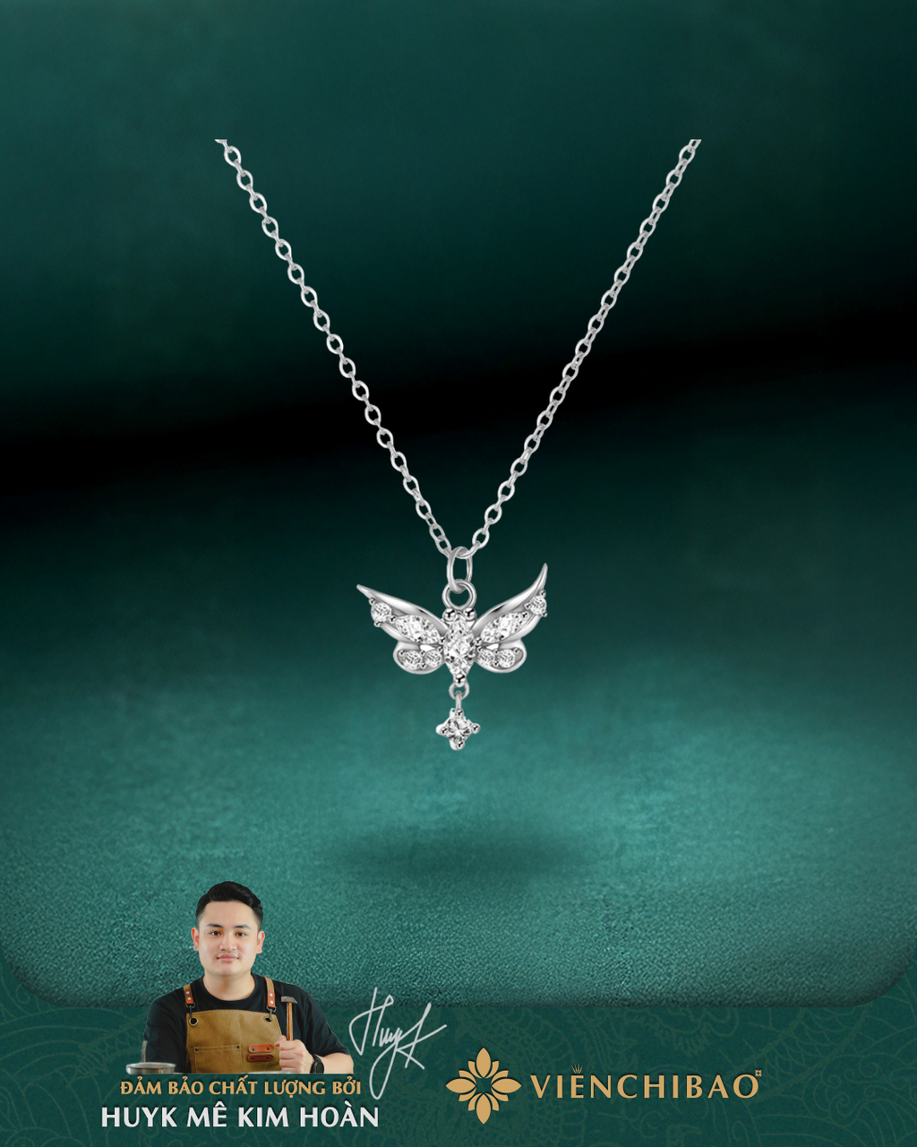 Dây Chuyền Cánh Thiên Thần - Bạc S999 - D401042 - HuyK Viễn Chí Bảo