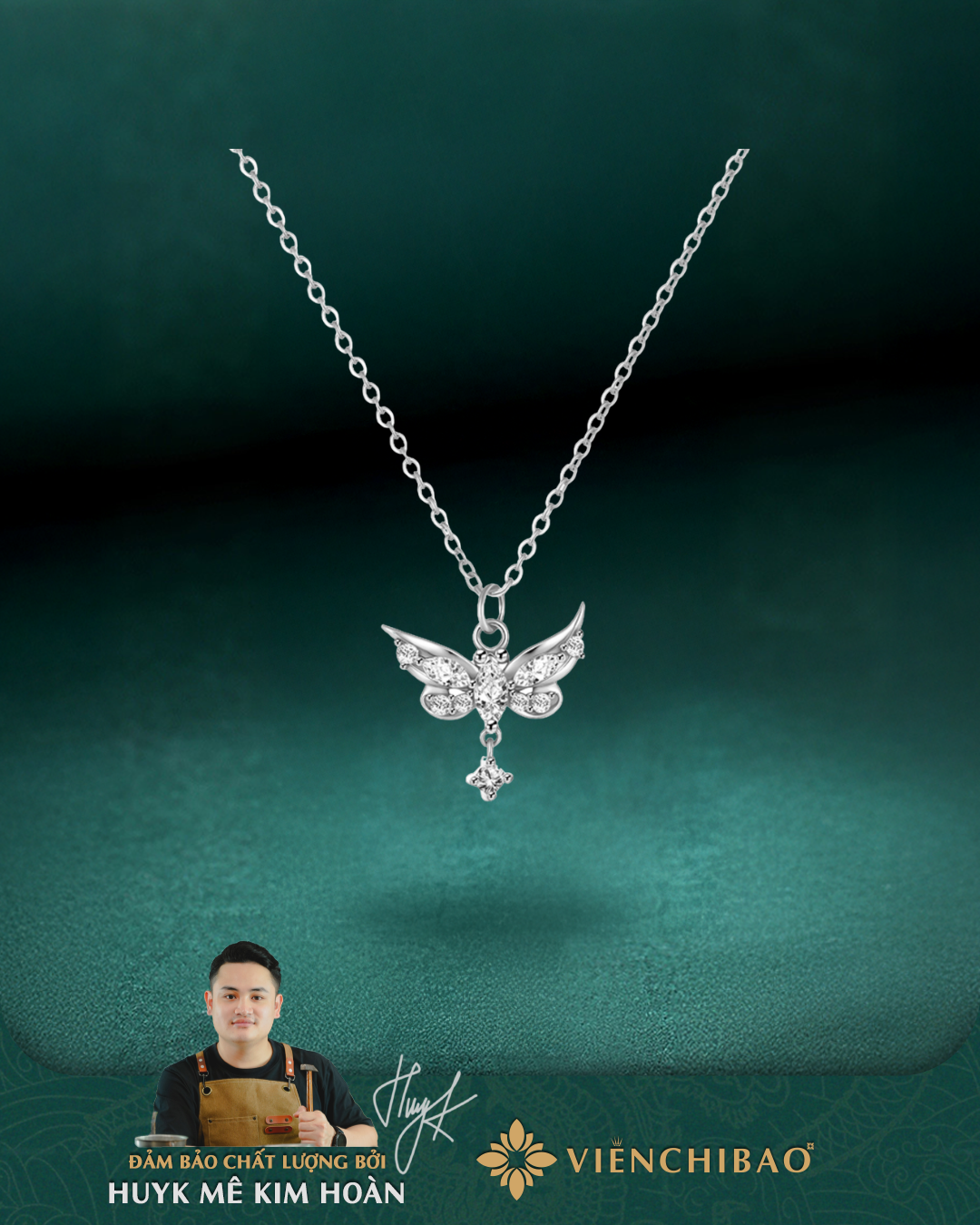 Dây Chuyền Cánh Thiên Thần - Bạc S999 - D401042 - HuyK Viễn Chí Bảo